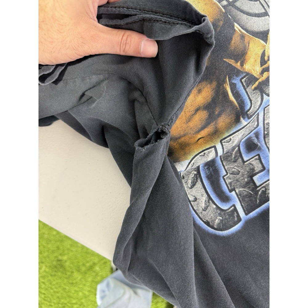 WWE Men's Y2K John Cena Short Sleeve Distressed Black Graphic T-shirt Size L - Picture 2 of 16